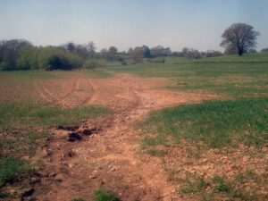 Soil erosion due to farming